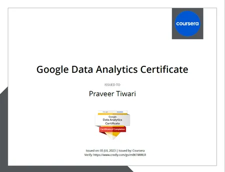 Google Data Analytics Certificate