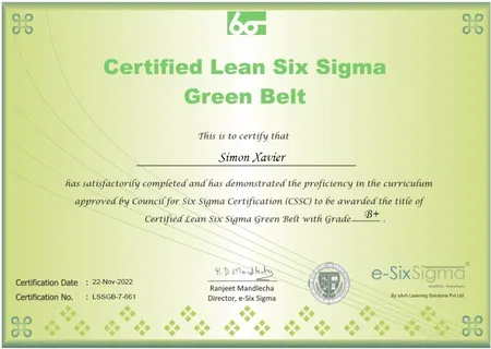 Lean Six Sigma Green Belt