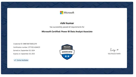 Microsoft Certified: Power BI Data Analyst Associate