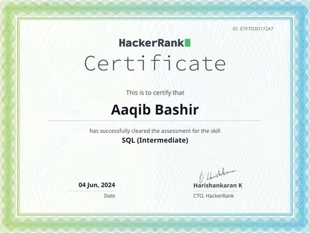 SQL(Intermediate) by HackerRank