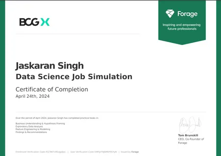 Data Science Job Simulation