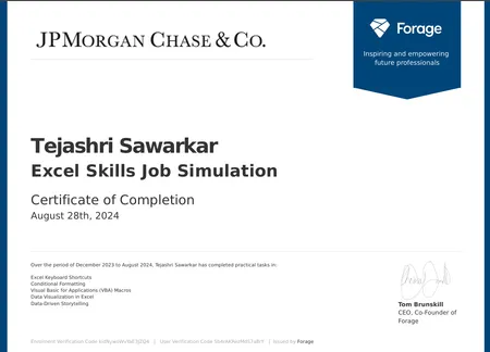 Portfolio - Tejashri Sawarkar | Codebasics