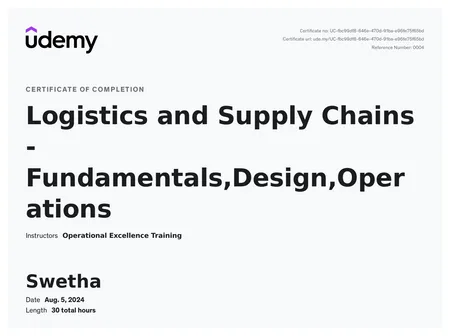 Logistics and Supply Chains - Fundamentals, Design, Operations