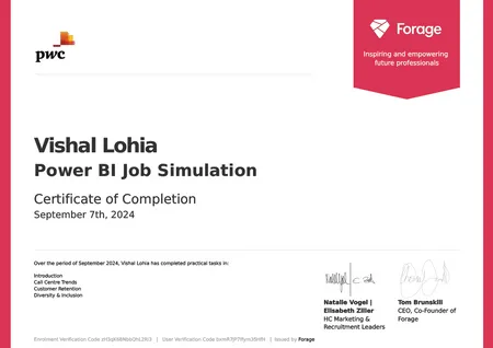 PwC Switzerland Power BI Job Simulation on Forage
