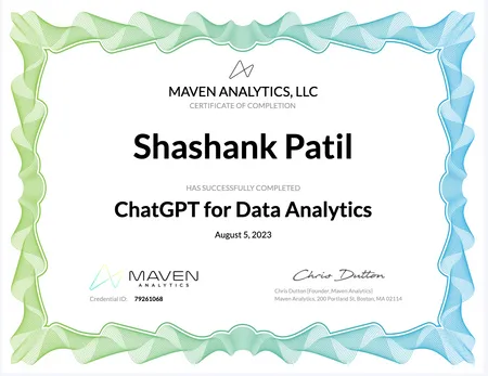 ChatGpt for Data Analytics