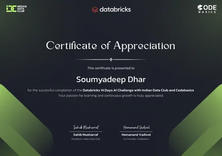 Databricks 14 Days AI Challenge