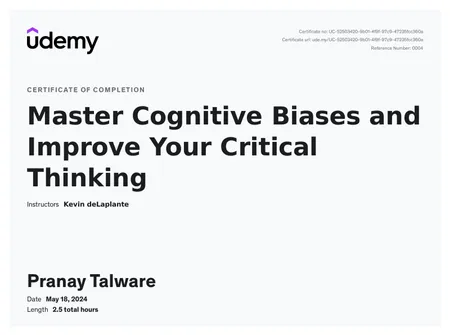 Master Cognitive Biases And Improver your Critical Thinking