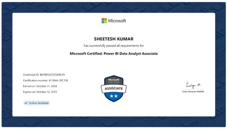 Microsoft Certified Power BI Data Analyst