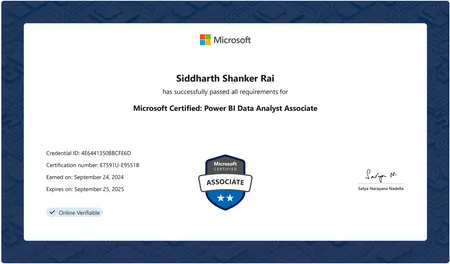 Microsoft Certified: Power BI Data Analyst Associate