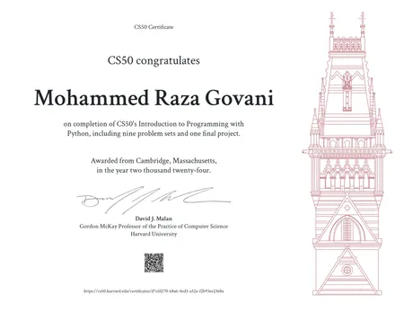 CS50's Introduction to Programming with Python - Harvard University