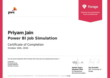 PwC Switzerland's Power BI Job Simulation