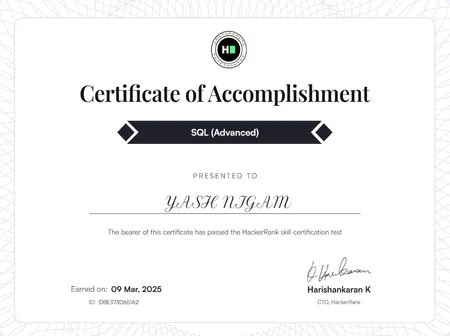 HackerRank : SQL (Advanced)