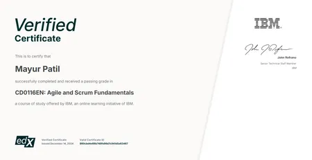 IBM Scrum & Agile Fundamentals
