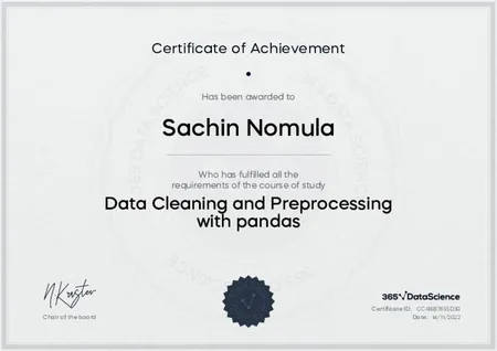 Data Cleaning and Preprocessing with Pandas