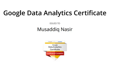 Google Data Analytics Certificate