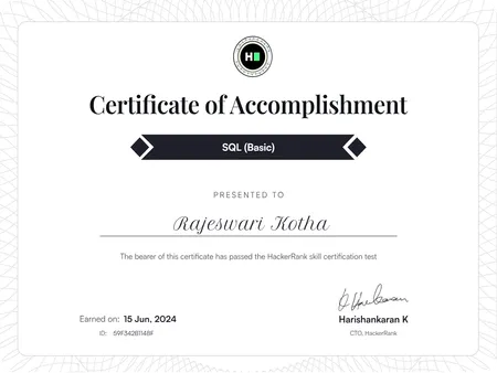 SQL Certification