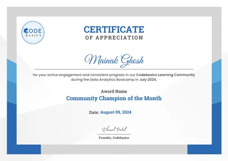 Community Champion of the Month - July,2024
