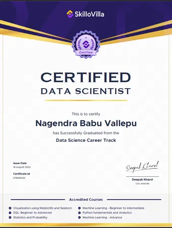 Certified Data Scientist