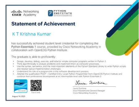 Portfolio - K T Krishna Kumar | Codebasics