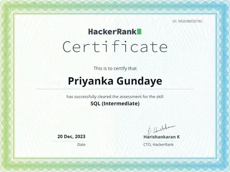 Portfolio - Priyanka Gundaye | Codebasics
