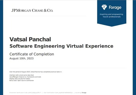 JP Morgan Software Engineering Virtual Experience