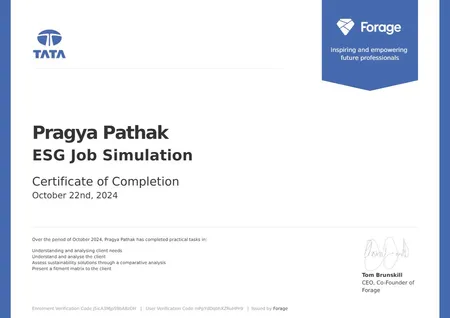 Tata Group - ESG Job Simulation