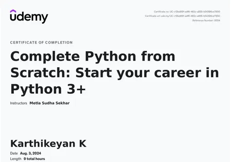 Portfolio - Karthikeyan K | Codebasics