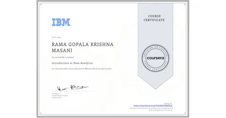Introduction to Data Analytics
