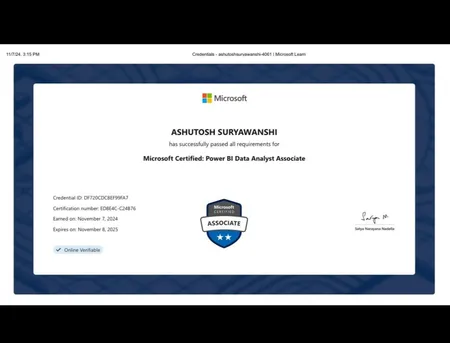Portfolio - ASHUTOSH SURYAWANSHI | Codebasics