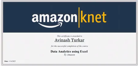 Data Analytics using Excel by Amazon