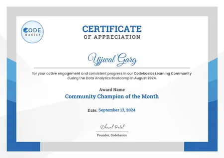 Community Champion of the Month