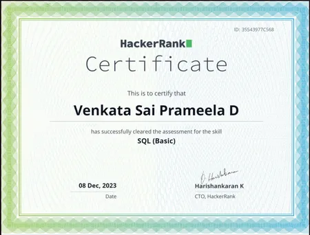 Hacker ranks -SQL basics
