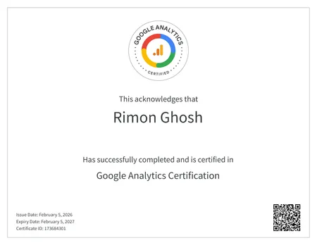 Portfolio - Rimon Ghosh | Codebasics