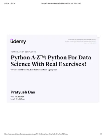 Python A-Z: Python For Data Science With Real Exercises!