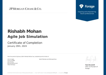 JP Morgan Co. Agile Job SImulation