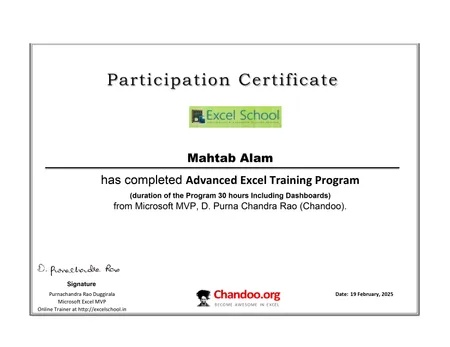 Excel School + Dashboards