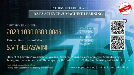 DATA SCIENCE & MACHINE LEARNING