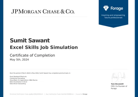 JPMorgan Chase & Co. - Excel Skills Job Simulation