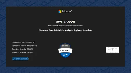 Microsoft Certified: Fabric Analytics Engineer Associate