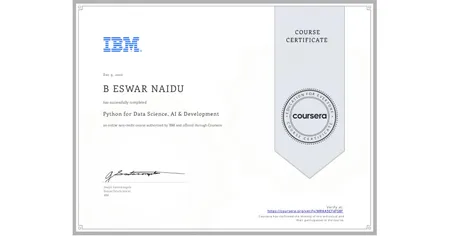 Portfolio - B ESWAR NAIDU | Codebasics