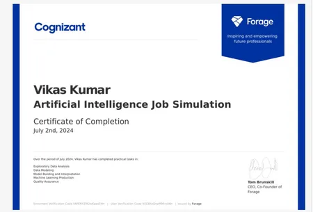 Artificial Intelligence	Job Simulation