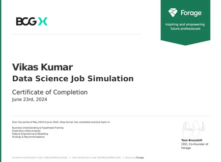 Data Science	Job Simulation