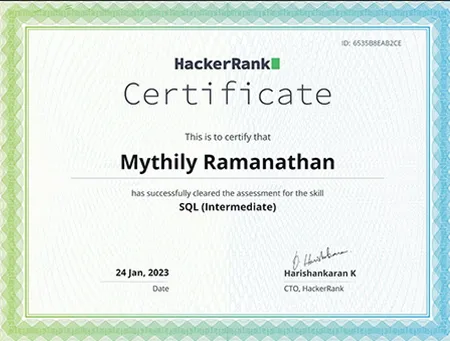 SQL Intermediate Hackerrank