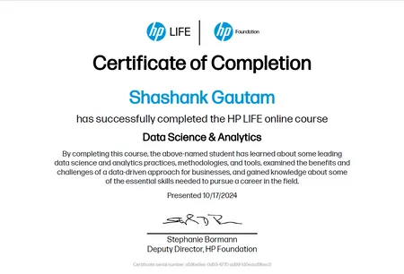 HP Data Science And Analytics