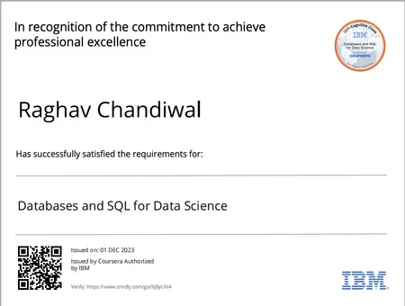 Databases and SQL for Data Science