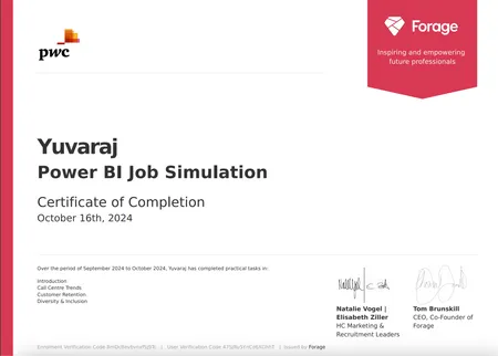 PWC Power BI Job Simulation