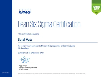 Lean Six Sigma Green Belt.KPMG