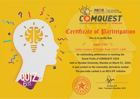 MCX ComQuest'24 National Finalist