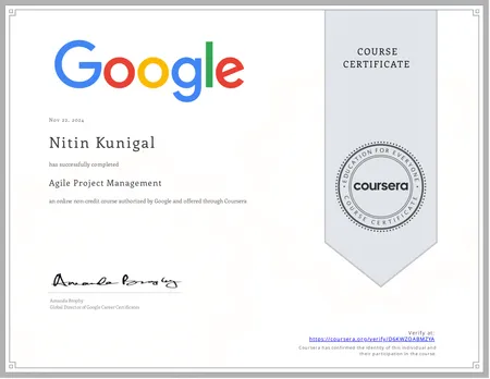 Agile Project Management - Authorized by Google