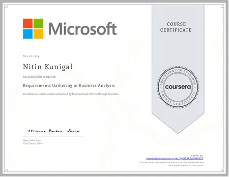 Requirements Gathering In Business Analysis - Authorized by Microsoft